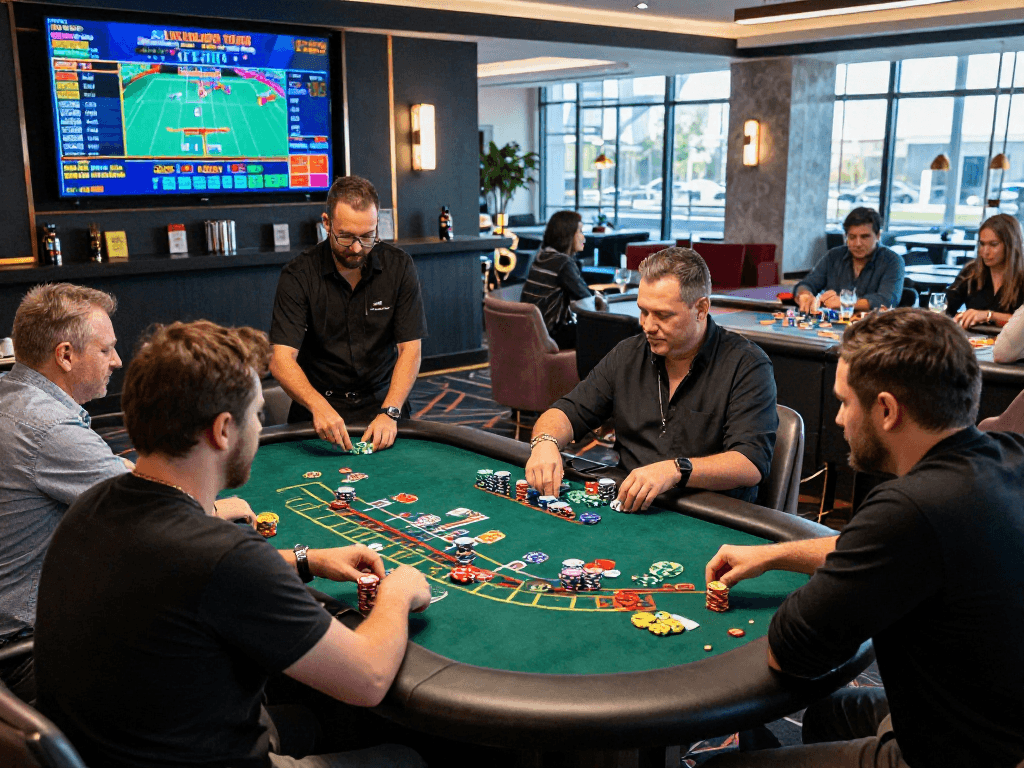 CV666 live casino and players engaging in blackjack, showcasing dynamic betting atmosphere.