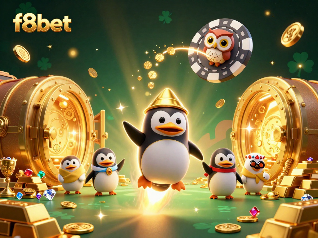 Bet on thrilling adventures with f8bet's dynamic casino scene featuring gold, jewels, and fun!