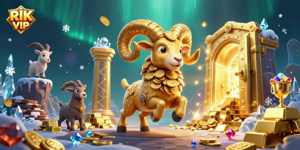 Engage in thrilling gameplay at RIK VIP's vibrant casino scene filled with treasures and excitement.