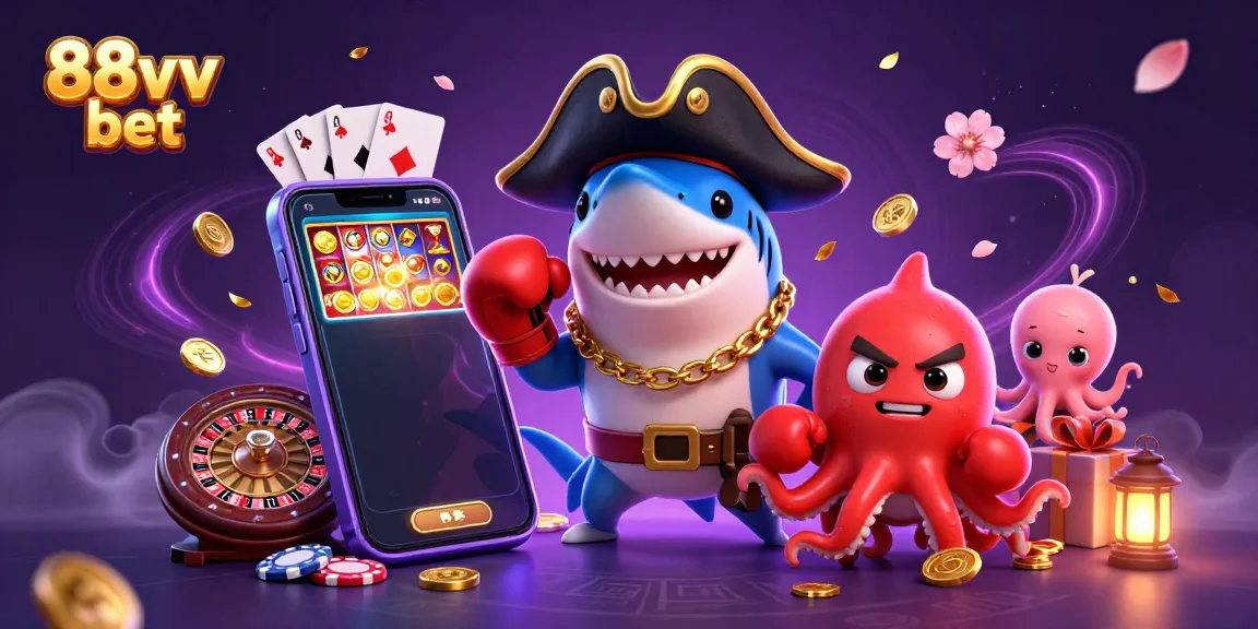 Enjoy thrilling gameplay with 88vv bet's vibrant casino characters and games.