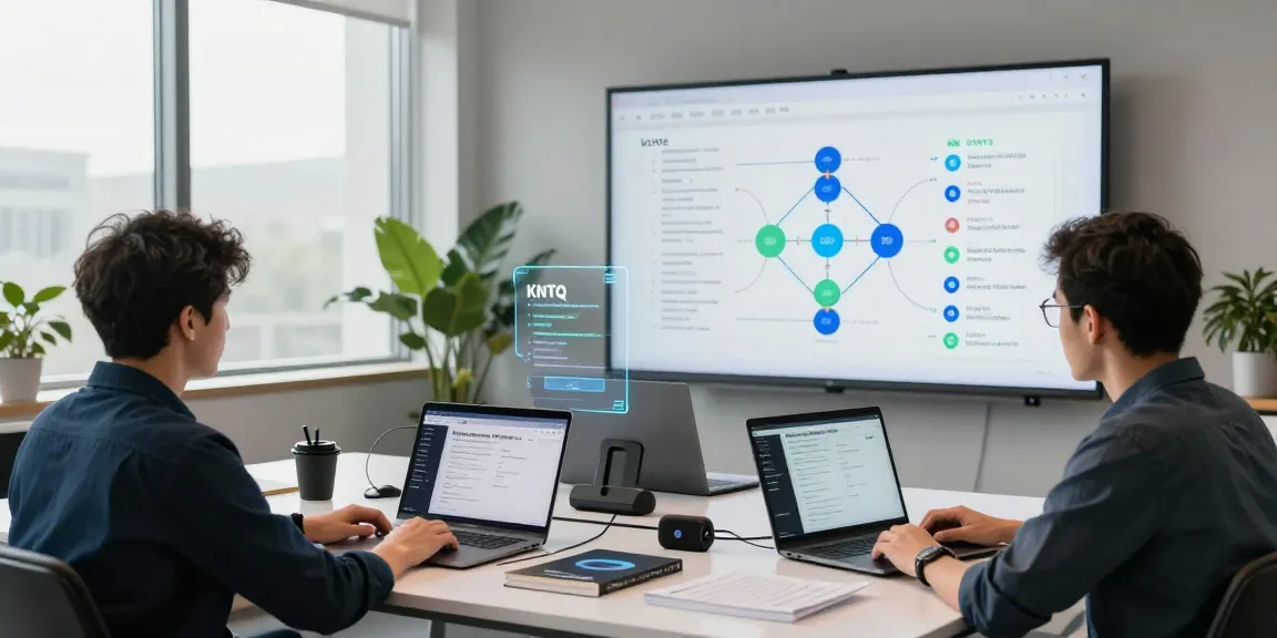 Kinetiq Hyperliquid team collaborating on blockchain development with smart contracts and digital interfaces.
