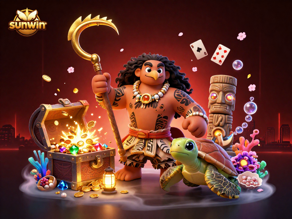 Engage with sunwin's thrilling casino experience, featuring vibrant 3D illustrations of an adventurous hawk and turtle.