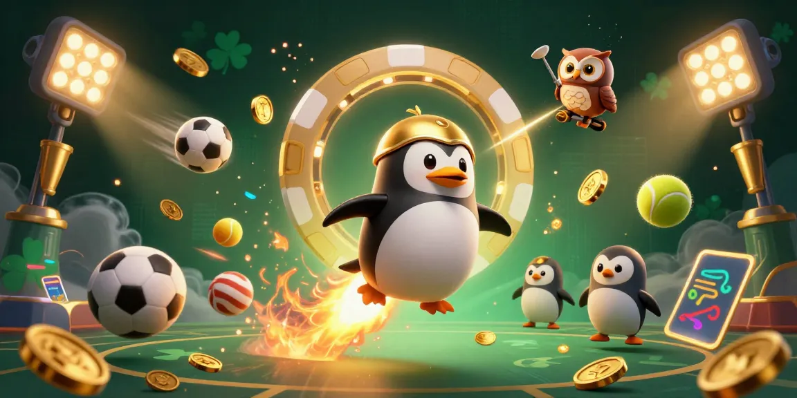 Experience thrilling action with NHÀ CÁI AU88, where a golden penguin rockets toward a cosmic casino!