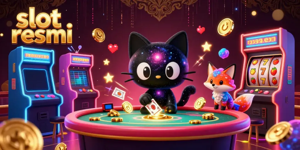 Experience the thrill of slot resmi with vibrant characters and cosmic casino elements.