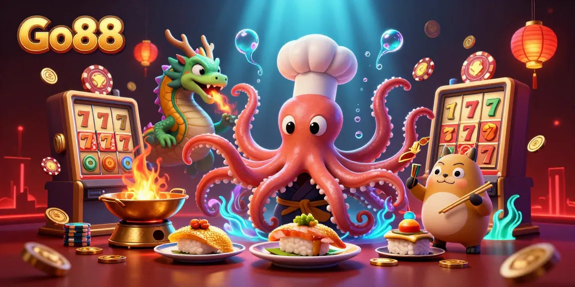 Experience thrilling gameplay at Go88 with vibrant casino-themed characters and elements.
