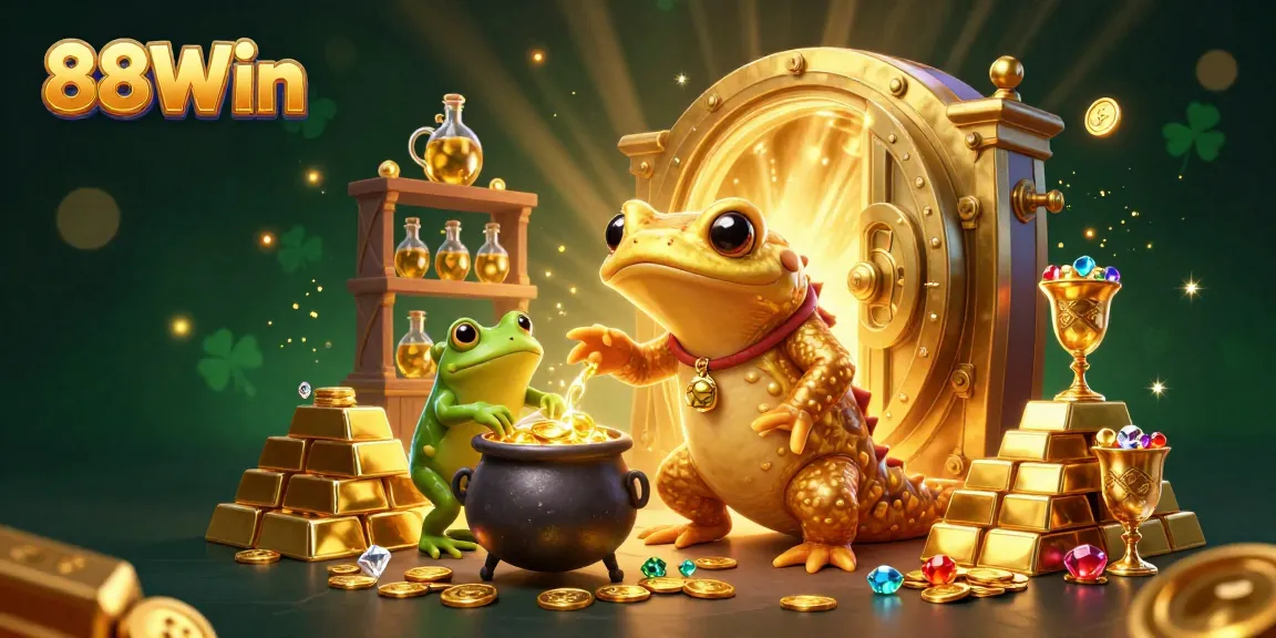 Experience thrilling gameplay and golden wins at 88Win with vibrant casino characters in action.