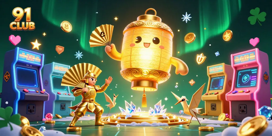 Engage with 91 CLUB's vibrant casino experience in a dynamic 3D illustration