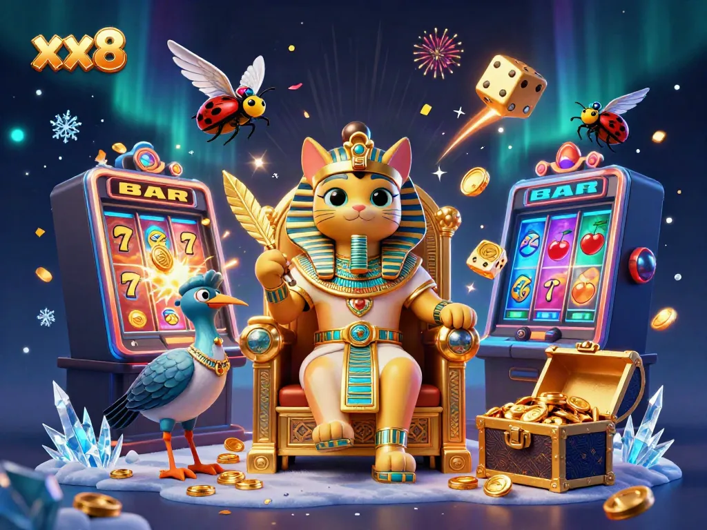 Experience the thrills of xx8 with a vibrant casino-themed digital illustration showcasing dynamic game elements.