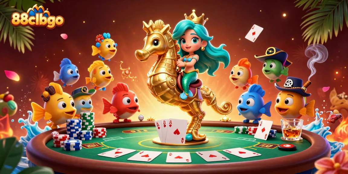 Experience thrilling action at 88clbgo with vibrant sea-themed casino elements and characters.