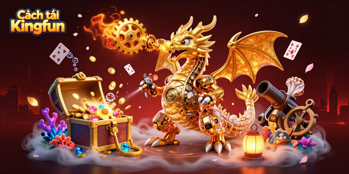 Experience excitement and challenges in Cách tải Kingfun with this dynamic casino illustration.