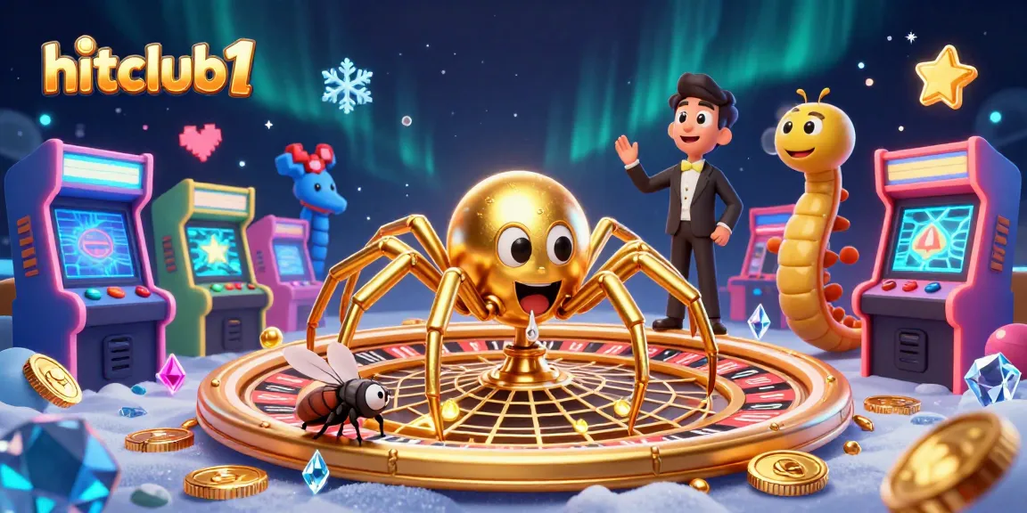 Experience thrilling bets at hitclub1 with a dynamic casino scene featuring a spider and fly!