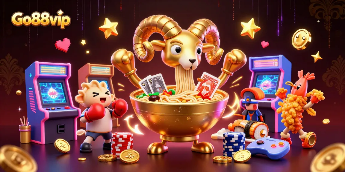 Engage confidently in Go88vip, featuring vibrant 3D characters and dynamic casino gaming elements.