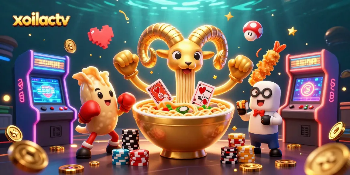 Experience thrilling gaming adventures with xoilactv in a vibrant, action-packed 3D casino scene.