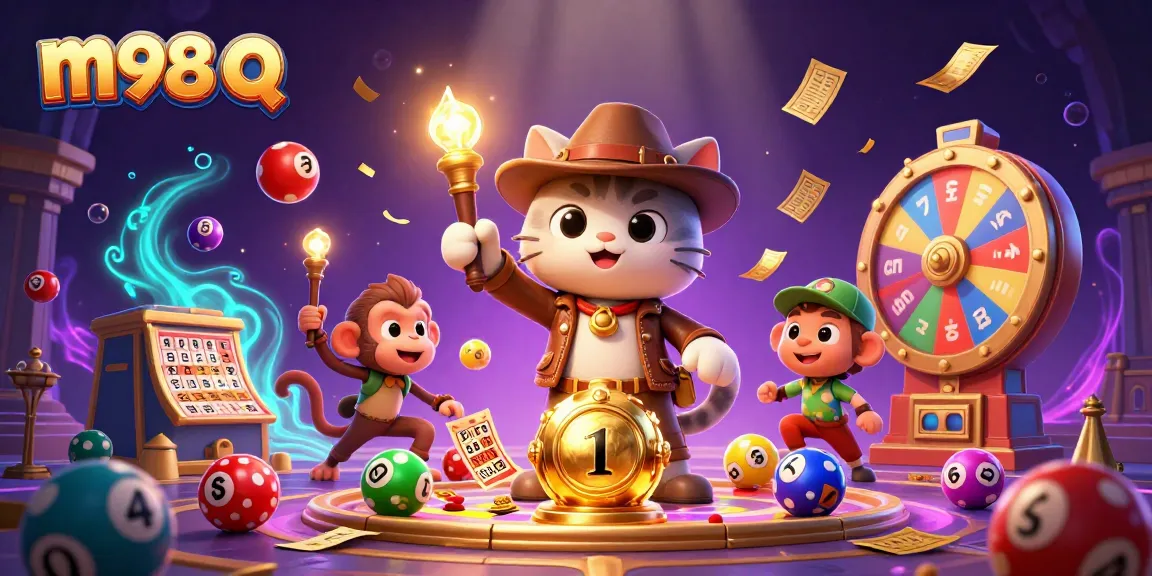 Engage with m98 q as the archeologist cat discovers golden casino artifacts amid vibrant casino elements.