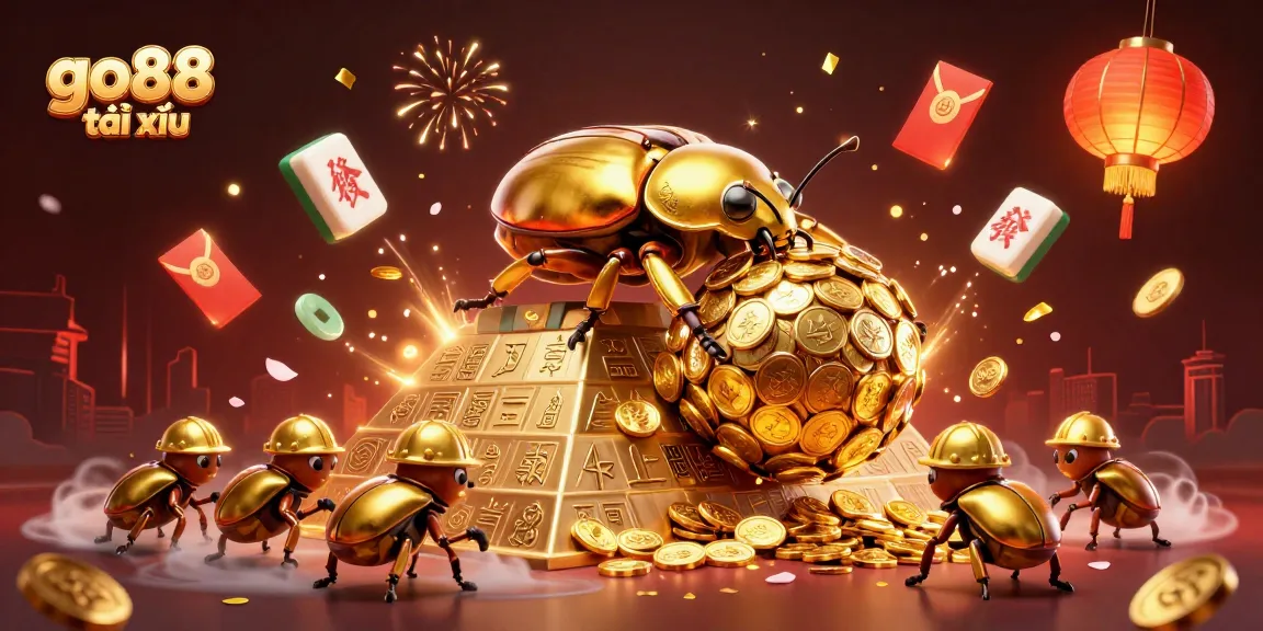 Experience the thrill of go88 tài xỉu with vibrant casino elements and dynamic action in this colorful scene.