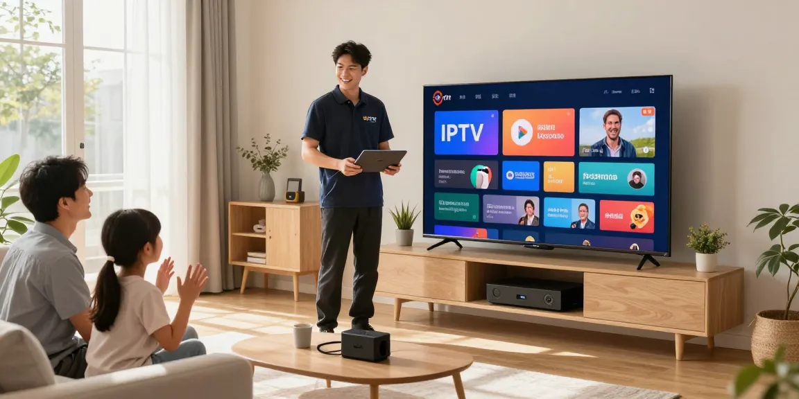 Reliable IPTV UK provider setting up quality services for local customers in their home, trusted professional helping nearby residents.
